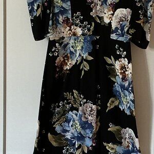Erdem Ottavia black floral print dress